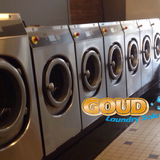 wassalon installatie nieuwe bedrijfwasmachines Goud Laundry Solutions